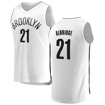 Fast Break Men's LaMarcus Aldridge Brooklyn Nets Jersey - Association Edition - White