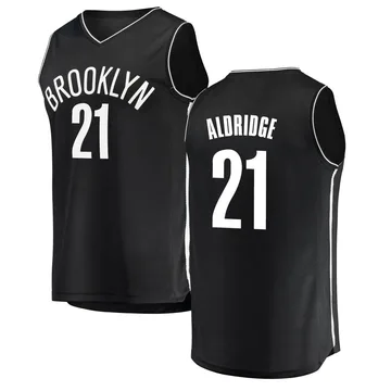 Fast Break Men's LaMarcus Aldridge Brooklyn Nets Jersey - Icon Edition - Black