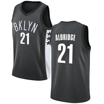 Swingman Men's LaMarcus Aldridge Brooklyn Nets Jersey - Statement Edition - Gray