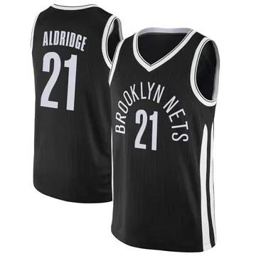 Swingman Youth LaMarcus Aldridge Brooklyn Nets Jersey - City Edition - Black